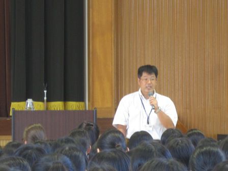 東部危機管理局主査の江間さんの防災講話