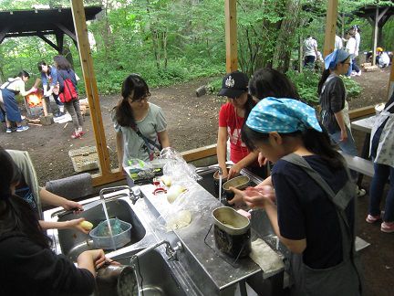 高1キャンプ飯盒炊さん